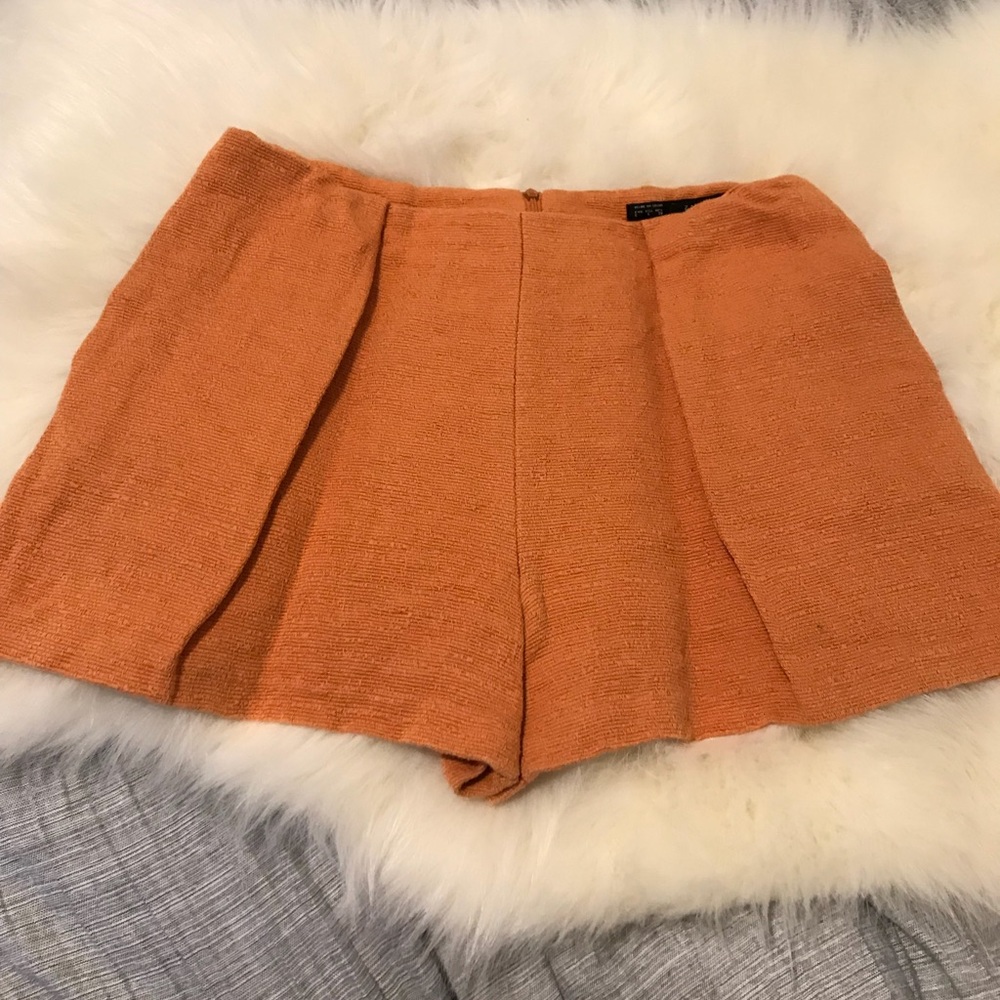 ZARA corduroy pleated shorts